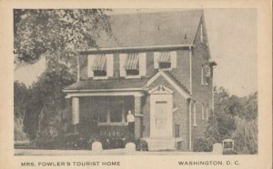 WASHINGTON D.C., 1920-1930s; Mrs. Fowler's Tourist Home