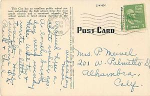 Union High School Bend Oregon OR Linen Postcard