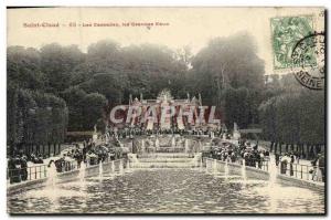 Old Postcard Parc de St Cloud Cascades Many Waters