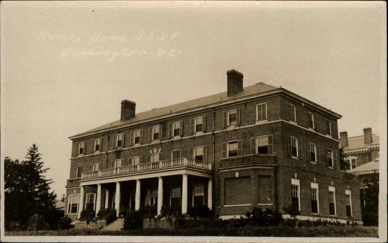 Washington DC Nurses Home USSH Hospital c1915 Real Photo Postcard