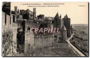 Carcassonne Old Postcard defenses Tower & # 39Aude L & # 39hotel of the city ...