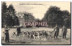 Old Postcard Hunting Pack of hounds has Souvilly near Breteuil Dogs Dog