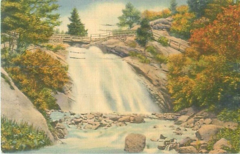 Helen Hunt Falls North Cheyenne Canyon Colorado Springs 1938 Linen Postcard