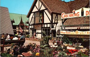 Vtg Solvang CA Danish Town Carlsberg Mermaid Santa Ynez Valley View Postcard