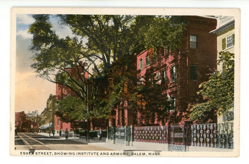 MA - Salem. Essex Street Showing Institute & Armory