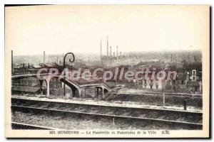 Old Postcard Suresnes Gateway and City Panorama