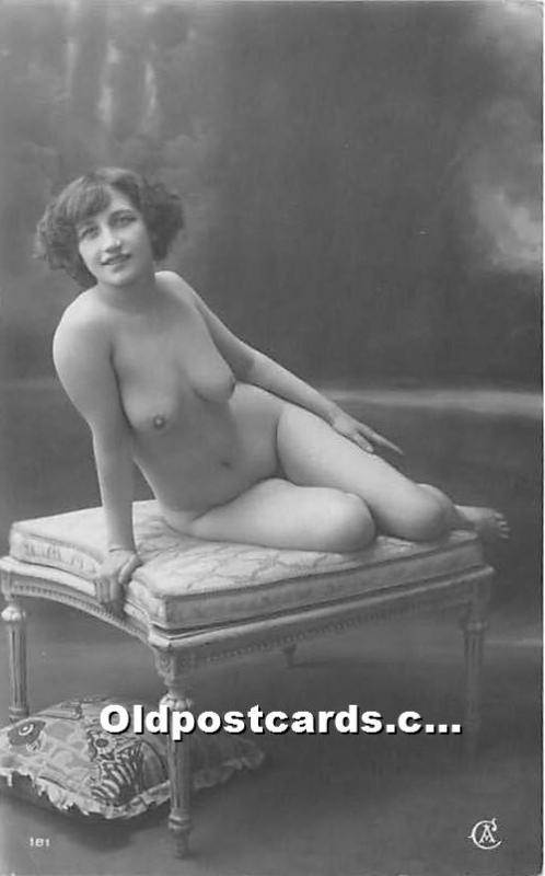 French Nude Non Postcard Backing 