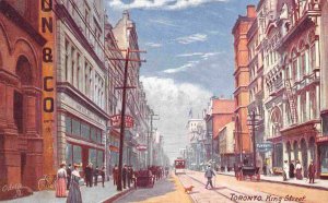 King Street Toronto Ontario 1910c Tuck postcard