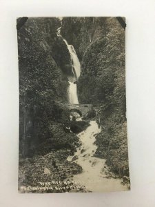 Wahkeena Falls RPPC Postcard Oregon Real Photo AZO