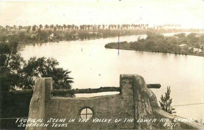 Rio Grande Texas Tropical Scene Valley #B271 1941 RPPC Photo Postcard 20-9486