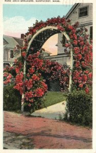 Vintage Postcard 1925 Rose Arch Breakers Nantucket Massachusetts MA Tichnor News