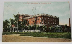 Mt Clemens Michigan St Joseph's Sanitarium 1909 to Ann Arbor Postcard H18