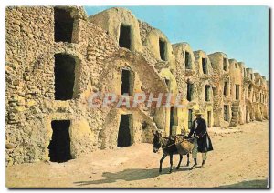 Postcard Modern Tunisia Medenine the Ghorfas