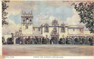 VINTAGE POSTCARD PANAMA CALIFORNIA EXPO 1915 FOREIGN AND DOMESTIC ARTS BUILDING