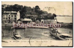 Old Postcard Dinard La Cale A High Sea