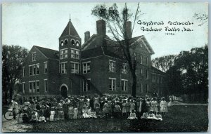 CEDAR FALLS IA CENTRAL SCHOOL ANTIQUE POSTCARD