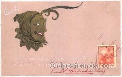 Krampus, Devil, 1964 postal used on front, writing on front and back