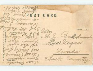 Damaged - Divided-Back TOWN VIEW SCENE Dawson Yukon Territory YT o0885