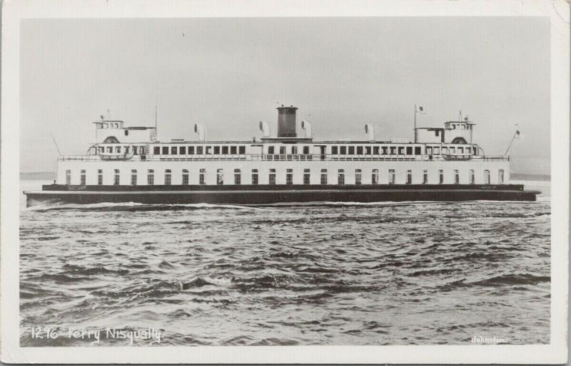 Ferry Nisqually Steamer WA  Johnston UNUSED Real Photo Postcard E49