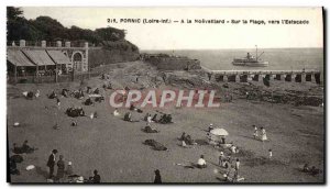 Old Postcard Pornic The Noeveillard On The Beach Toward & # 39Estacade