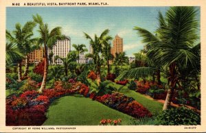 Florida Miami Beautiful Bayfront Park Curteich