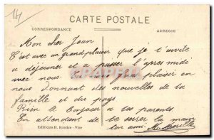 Old Postcard Vire Les Rochers de la Vallee Oh! the dying day to the hills pen...