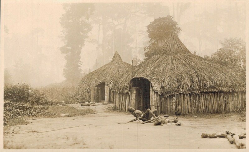 Africa African Native Hut Ethnic RPPC 06.40