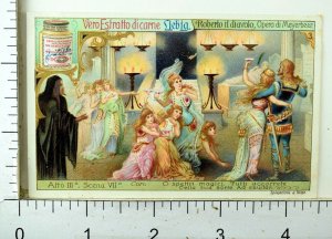 1880's Robert The Devil Opera Meyerbeer Liebig Victorian 6 Trade Card Set K63