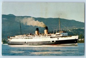 Vancouver Canada Postcard C P R Princess Marguerite Steamer Ship 1969 Vintage