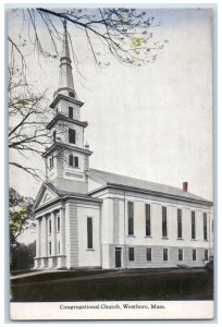 Congregational Church Westford Massachusetts MA Unposted Antique Postcard 