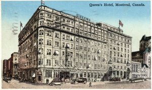 Vintage Postcard 1934 Queen's Hotel Building Montreal Quebec Canada CAN