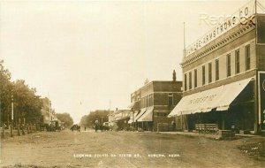 NE, Auburn, Nebraska, Sixth Street, RPPC