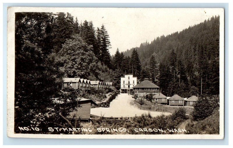 1931 St. Martins Springs Carson Washington WA RPPC Photo Vintage Postcard