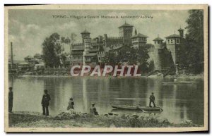 Old Postcard Torino Villageeio e Castello Medievale Architetto D & # 39Andrcde