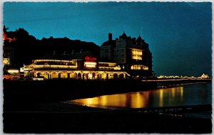 The Pier by Night Holmfirth Yorkshire Entertainment Buildings Postcard