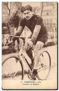 Old Postcard Velo Cycle Cycling Road Vermandel Belgian champion