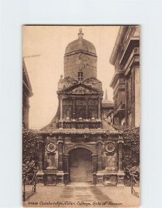 Postcard Gate of Honour, Caius College, Cambridge, England