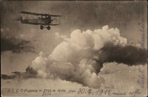 German Pioneer Aviation Flugzeug Germany Vintage Postcard