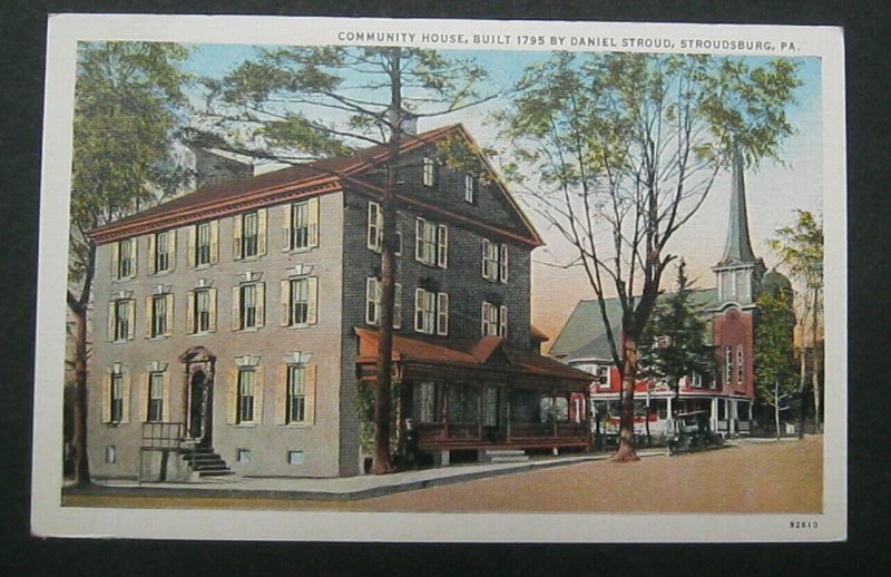 Community House Built By Daniel Stroud Stroudsburg PA Linen A B Wyckoff Pub