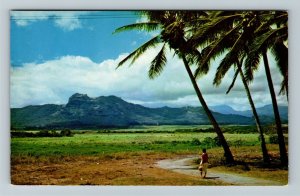 Kapaa, Kauai, HI-Hawaii, Sleeping Giant Mountain, Vintage Chrome Postcard