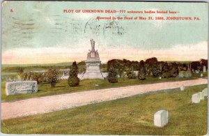 Postcard MONUMENT SCENE Johnstown Pennsylvania PA AK6451