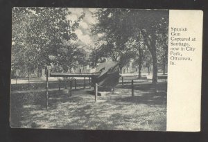 OTTUMWA IOWA SPANISH GUN FROM SANTIAGO CUBA VINTAGE POSTCARD