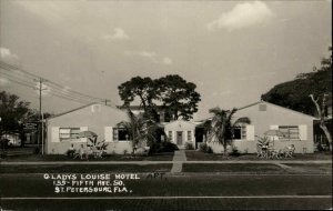 St. Petersburg FL Gladys Louise Hotel Fifth Ave Real Photo Postcard