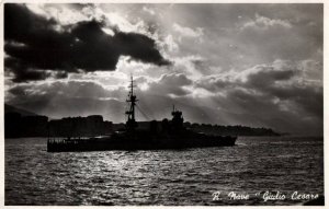 RPPC Photo Italian battleship Giulio Cesare royal Navy - War Time