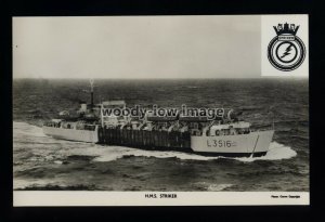 na7182 - Royal Navy Landing Craft - HMS Striker L3516 - postcard