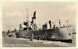 Den Helder Hr. Ms. Pelikaan Battleship RPPC 06.24