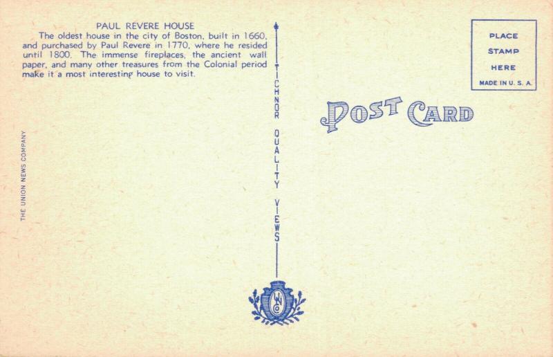 USA Paul Reverse House Boston Mass 01.67