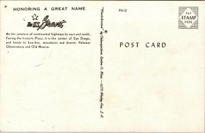 Vtg The US Grant Hotel San Diego California CA Unused Postcard