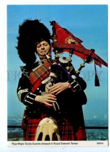 495693 Pipe Major Scots Guards dressed Royal Stewart Tartan bagpipes Old