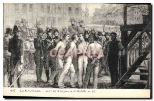 Old Postcard La Rochelle Death of 4 Sergeants of La Rochelle